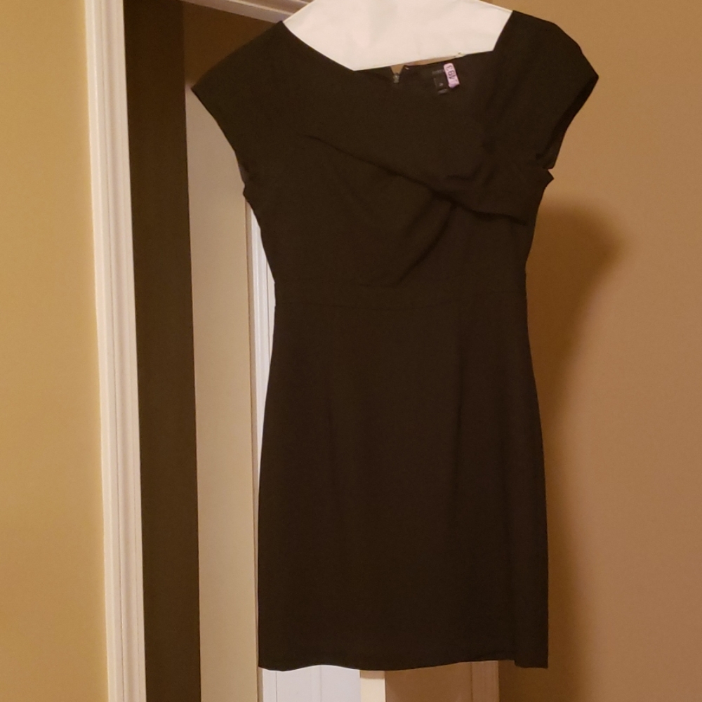 J.Crew Black Lined Sheath Dress with asymmetrical
